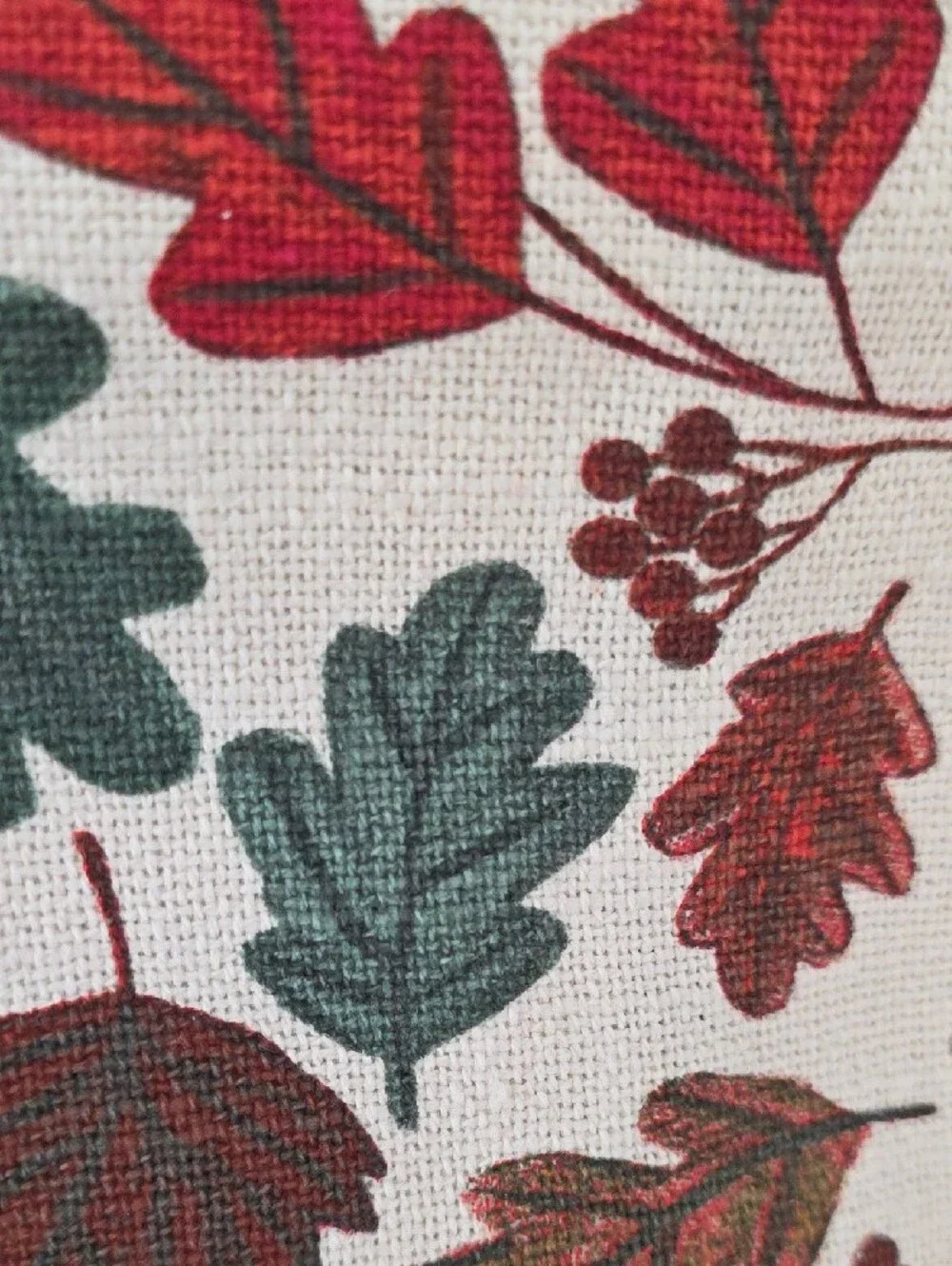 Dash of That NWT Cream Embroidered Pumpkin Fall Leaves Cotton Kitchen Towel Set